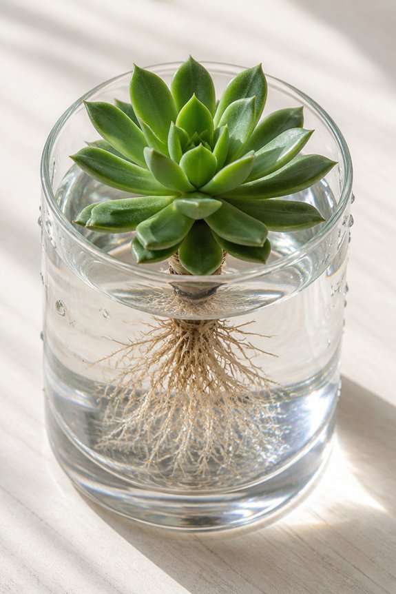 succulents thrive in water
