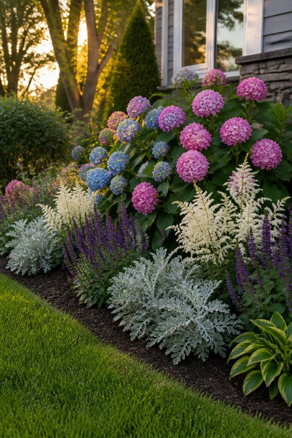 team hydrangeas with companions