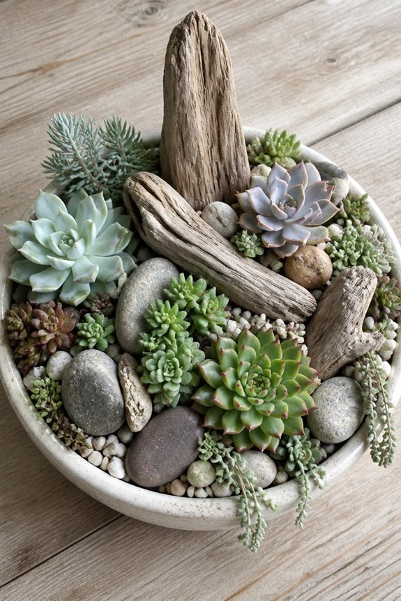 textural contrast with arrangement