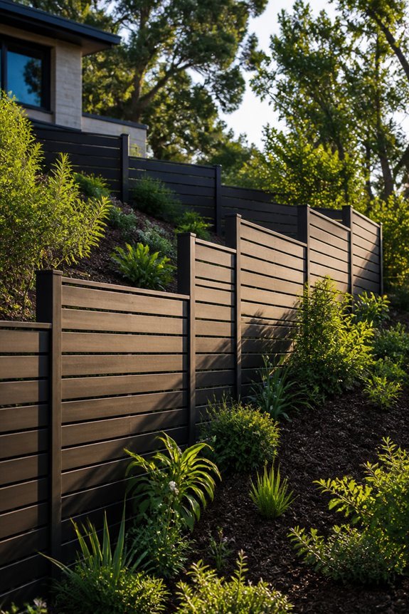 tiered fences for slopes