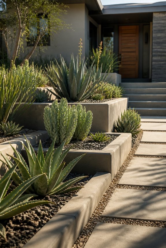 tiered succulent garden design
