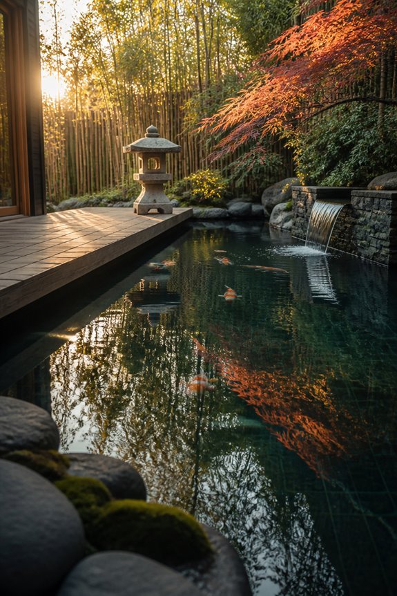 tranquil koi pond oasis