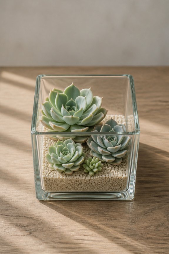 transparent plant display elegance