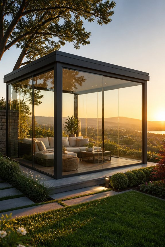 transparent shelter for views