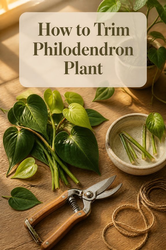 trim philodendron plant properly
