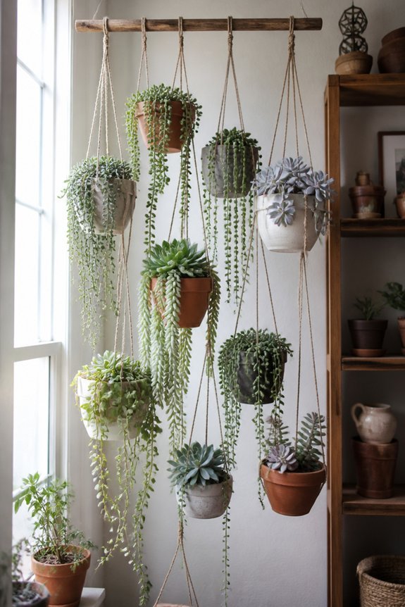 vertical gardening with succulents
