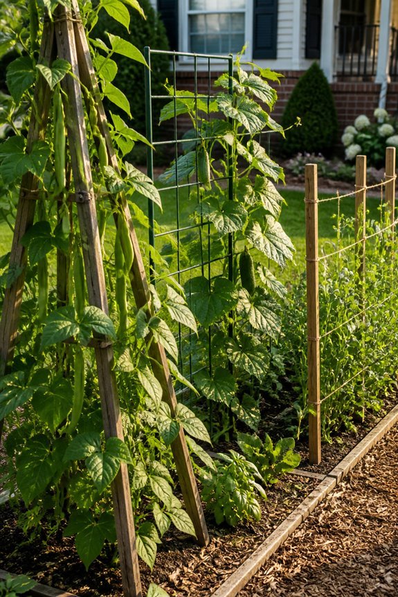 vertical gardening with trellises
