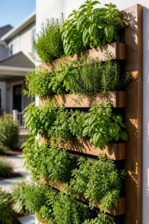 vertical herb garden installation
