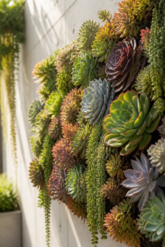 vertical succulent garden walls