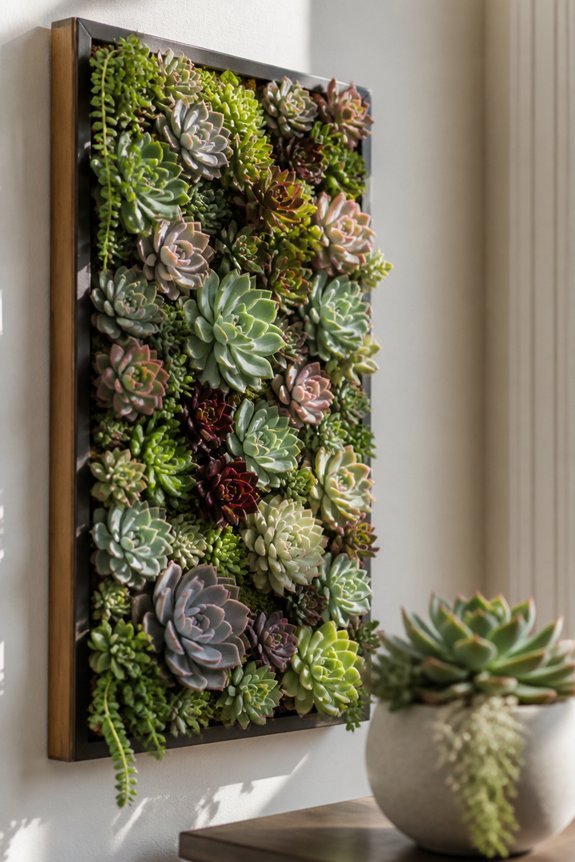 vertical succulent wall garden