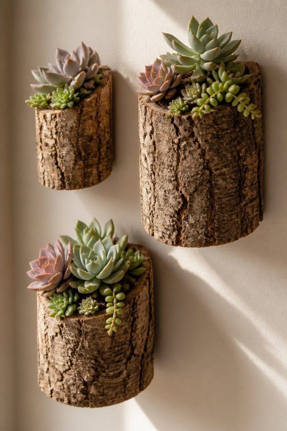 vertical succulent wall planters