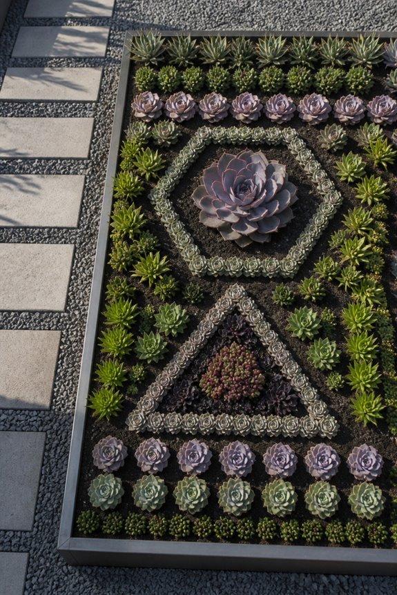 vibrant succulent arrangement patterns