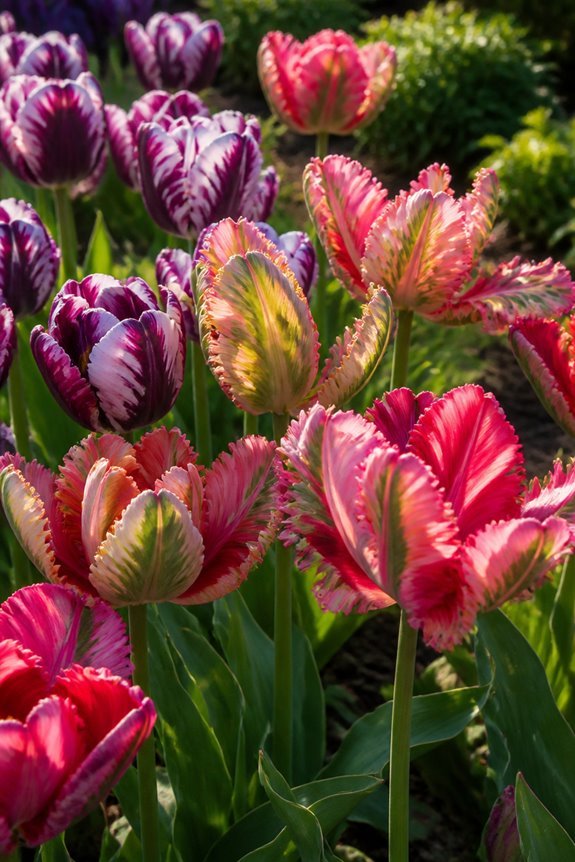 vibrant two tone tulip display