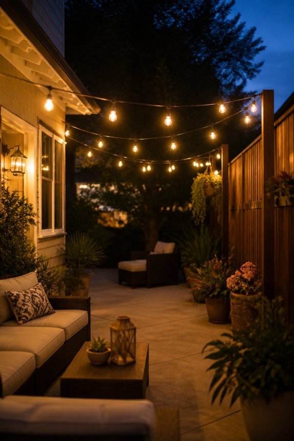 warm inviting outdoor lighting