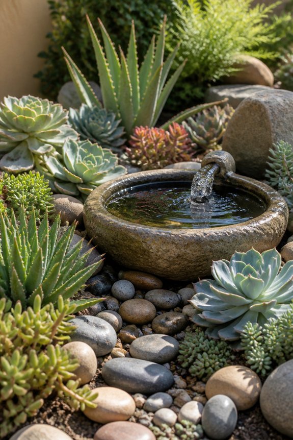 water friendly succulent garden design