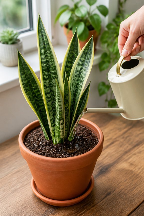 water when soil dries