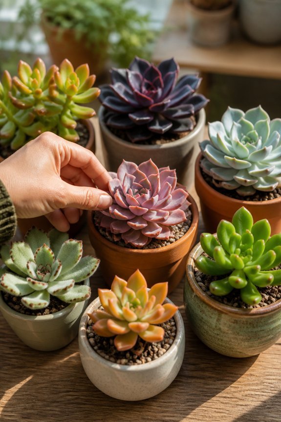 year round colorful succulents