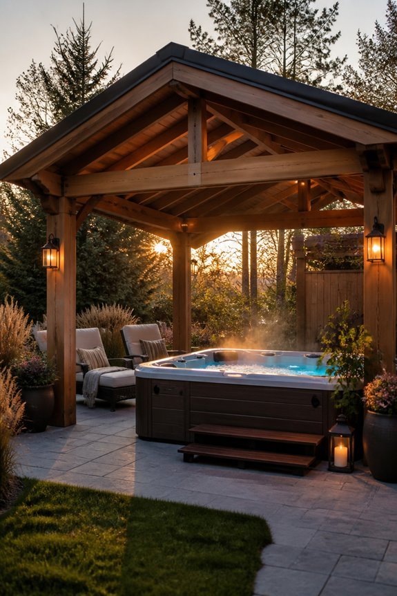year round hot tub oasis
