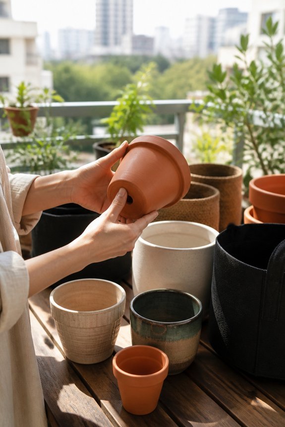 choose suitable plant containers