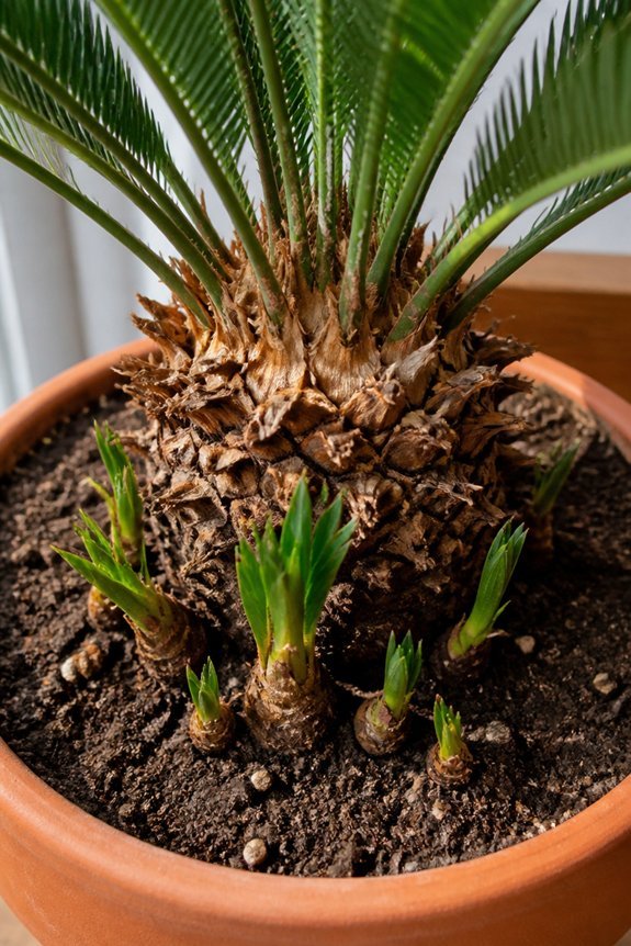 sago palm pups emergence