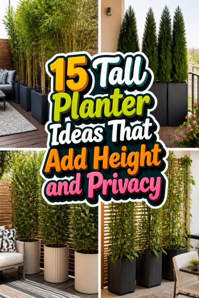 15 Tall Planter Ideas That Add Height and Privacy