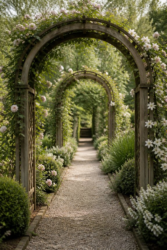 arches enhance garden spaces