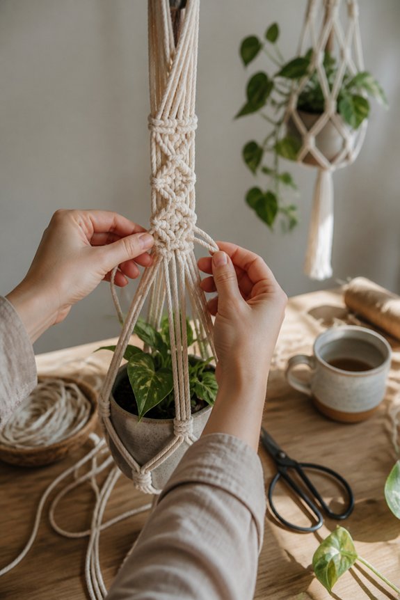 beginner friendly macram plant hangers