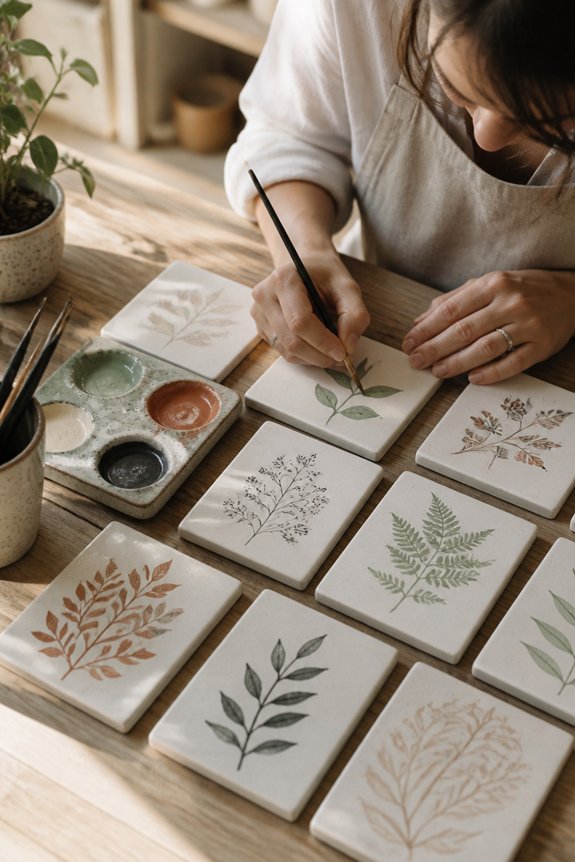 botanical ceramic tile designs