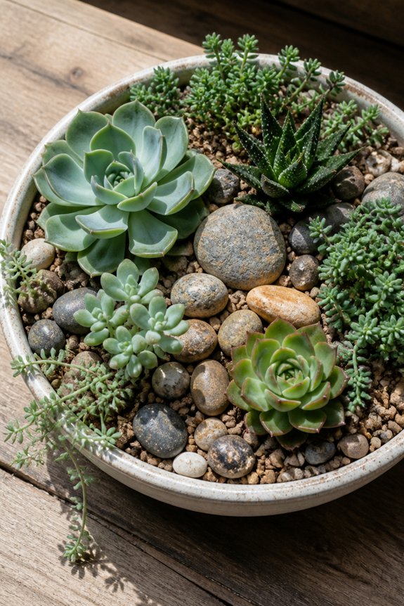 budget friendly rock garden design