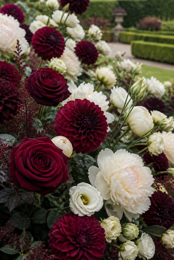 burgundy and cream elegance