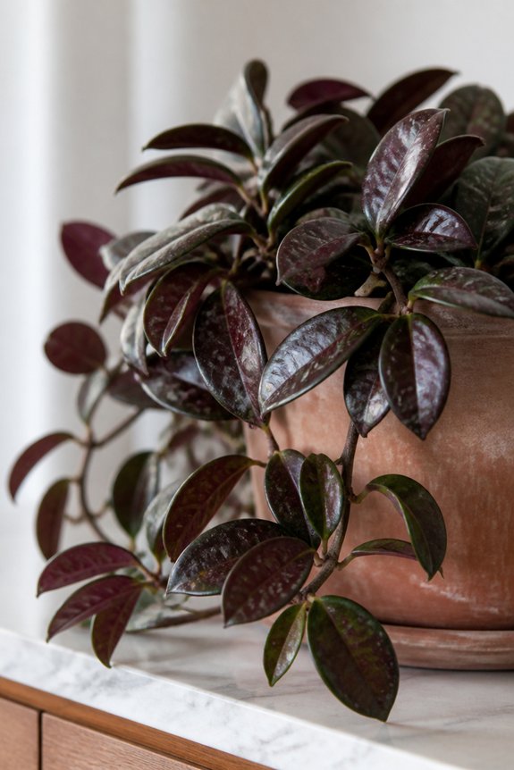 burgundy leaves store water