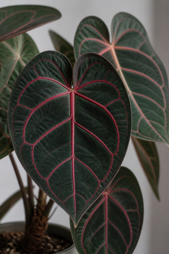 burgundy veined tropical houseplant