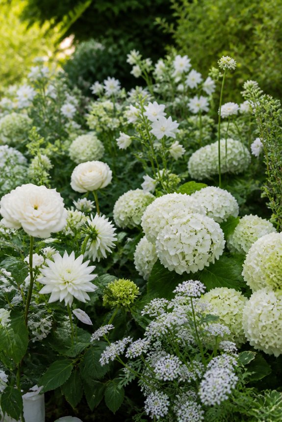 calm white and green