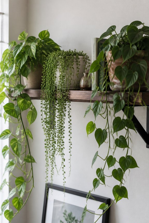 cascading shelf plant display