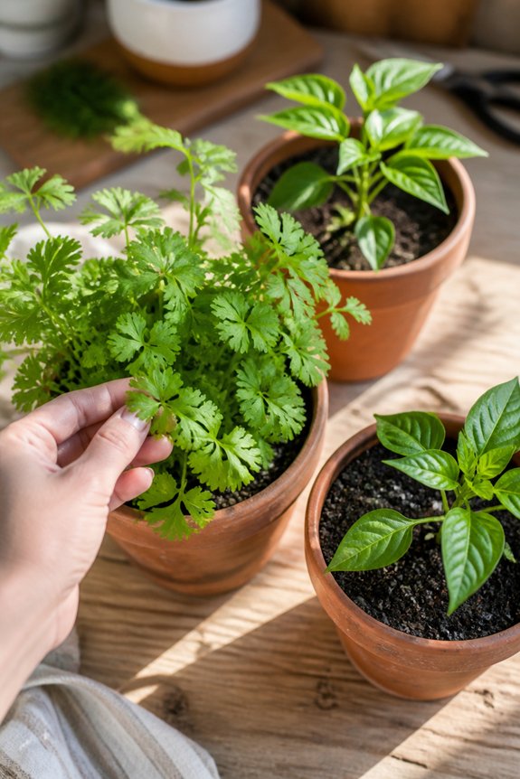 cilantro pest deterrent companion plant