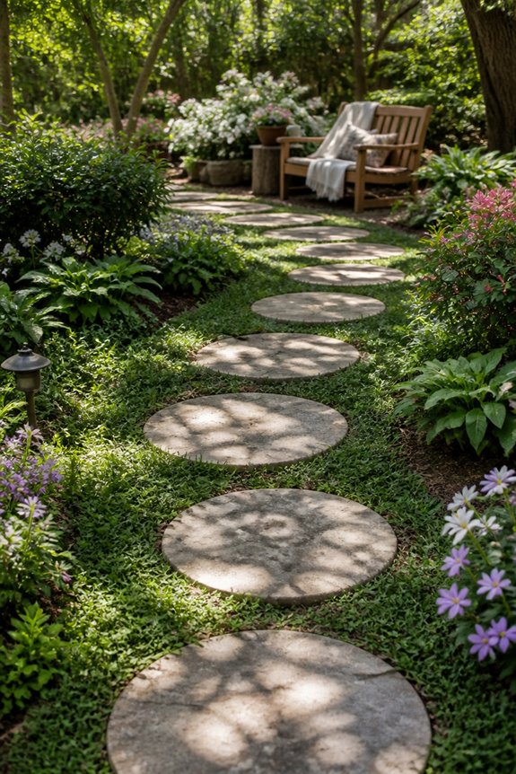 circular pads for pathways