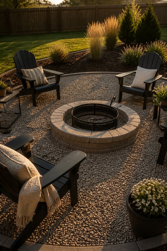 cohesive gravel fire pit