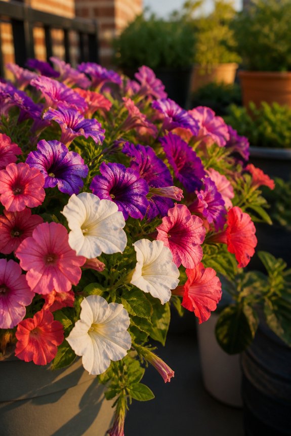colorful resilient container flowers