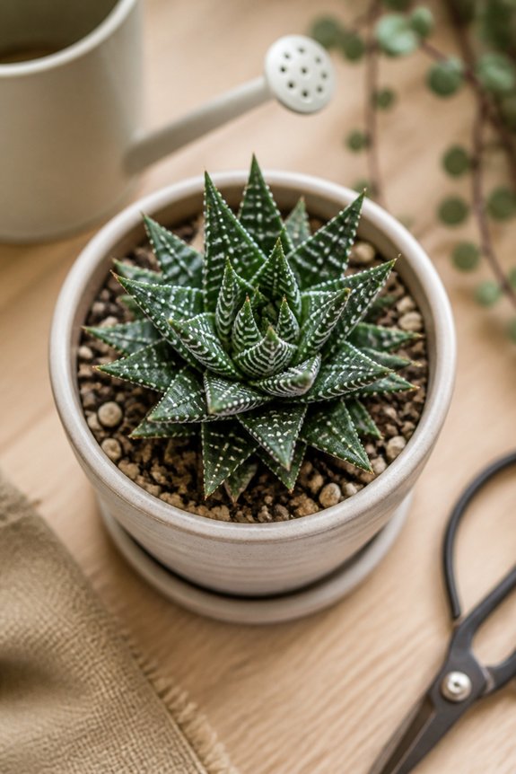 compact low maintenance geometric succulents