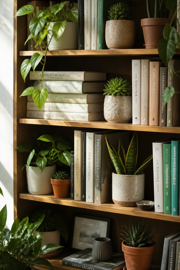 compact plants for shelves