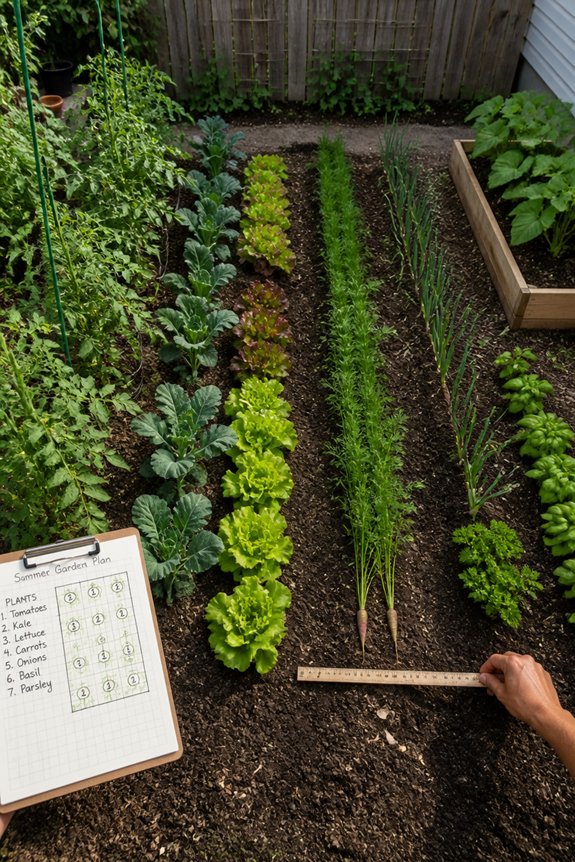 compact vegetable garden layout