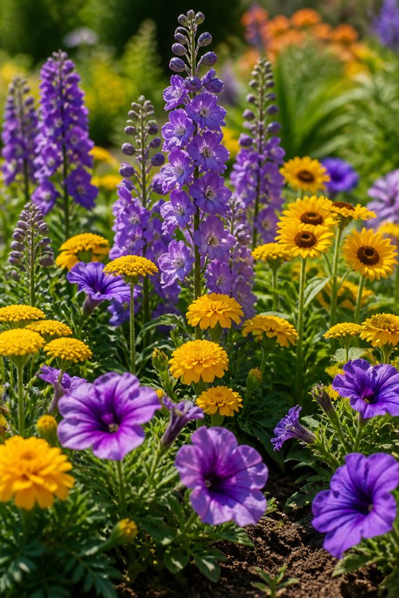 complementary color garden design