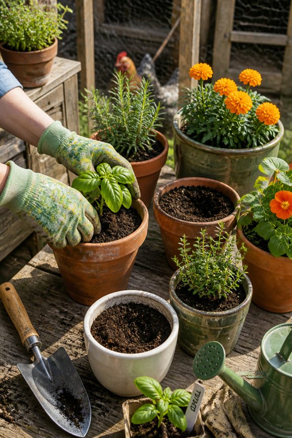 container gardening for herbs