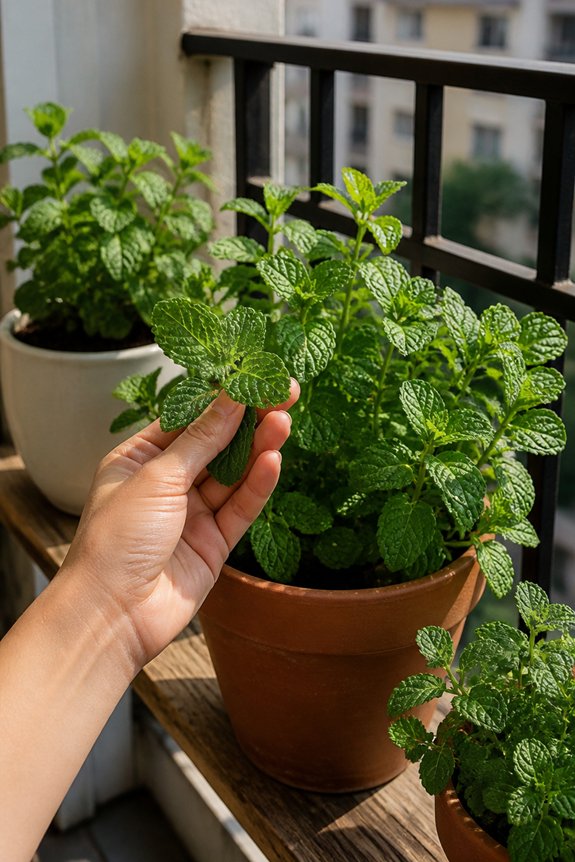 container grown fresh mint