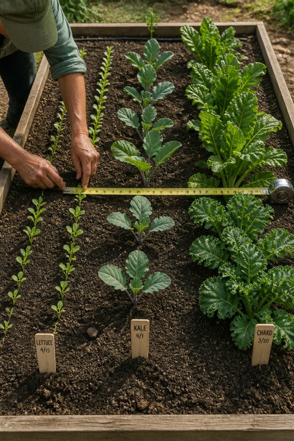 continuous staggered vegetable harvests