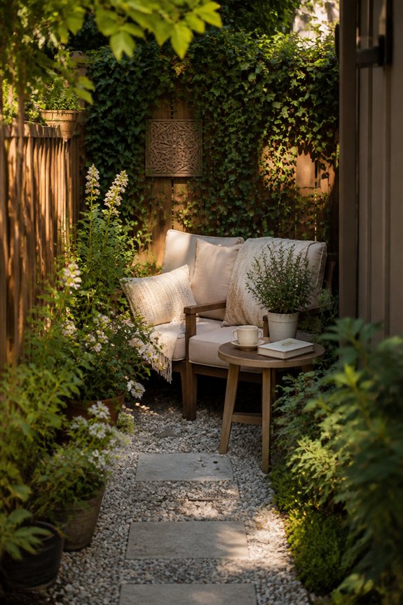 cozy outdoor seating nook