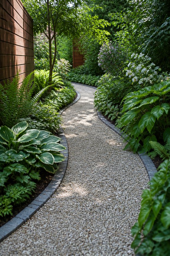 curved paths enhance garden space