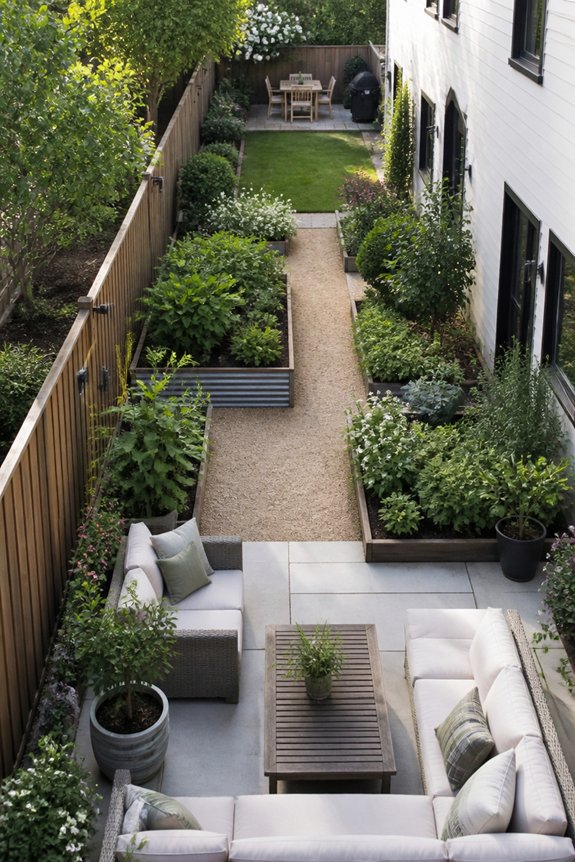 divided outdoor living spaces