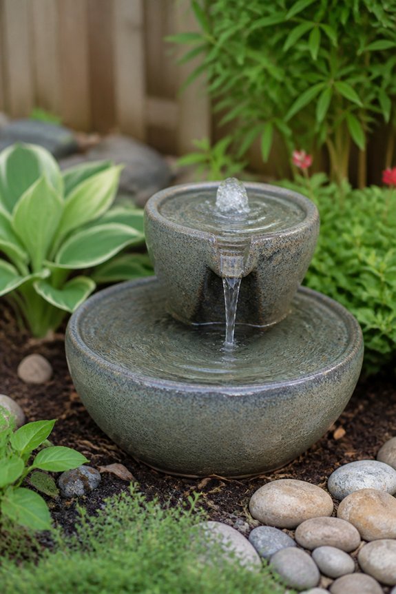 diy fountain for gardens