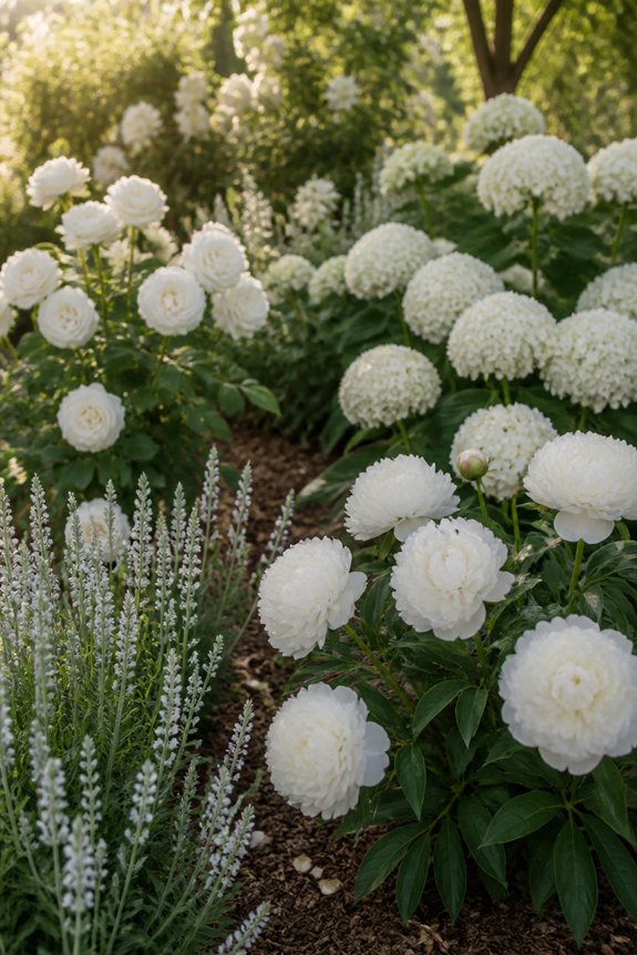 elegant all white garden design